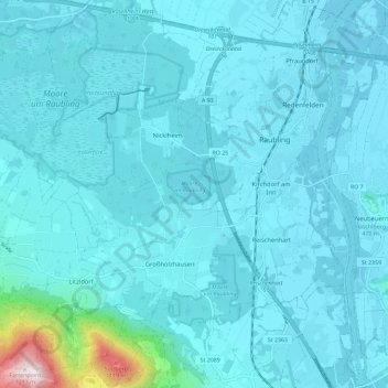 Mapa topográfico 83064, altitud, relieve