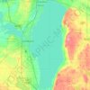 Mapa topográfico Lake Winnebago, altitud, relieve