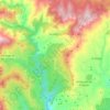 Mapa topográfico La Huerce, altitud, relieve