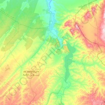 Mapa topográfico El Kansera, altitud, relieve