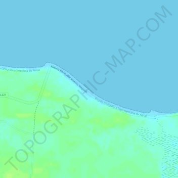 Mapa topográfico Praia de Tourinhos, altitud, relieve