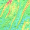 Mapa topográfico 渝北区, altitud, relieve