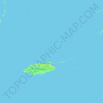 Mapa topográfico New Providence, altitud, relieve