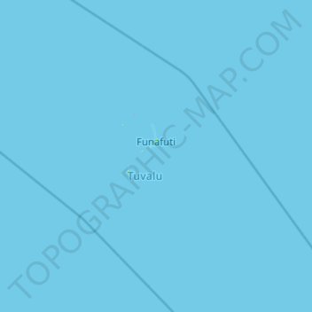 Mapa topográfico Funafuti, altitud, relieve
