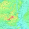 Mapa topográfico Pécsi egyházmegye, altitud, relieve