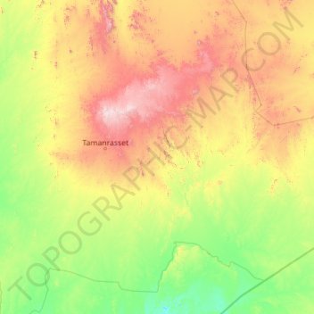 Mapa topográfico Tazrouk ⵜⴰⵥⵔⵓⴽ تاظروك, altitud, relieve