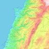 Mapa topográfico Gobernación del Monte Líbano, altitud, relieve