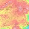 Mapa topográfico Castile-La Mancha, altitud, relieve