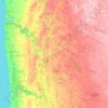 Mapa topográfico Central Huron, altitud, relieve
