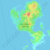 Mapa topográfico Bolshoy Solovetsky Island, altitud, relieve