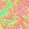 Mapa topográfico L'Ubaye, altitud, relieve