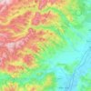 Mapa topográfico Galda, altitud, relieve