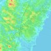 Mapa topográfico North Hampton, altitud, relieve