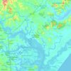 Mapa topográfico Santo Amaro das Brotas, altitud, relieve