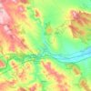 Mapa topográfico Ateca, altitud, relieve