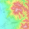 Mapa topográfico Gheorgheni, altitud, relieve