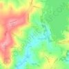 Mapa topográfico Hognaston CP, altitud, relieve