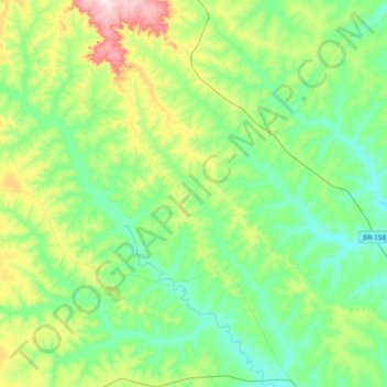 Mapa topográfico Alto Santana, altitud, relieve