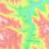 Mapa topográfico Huantar, altitud, relieve