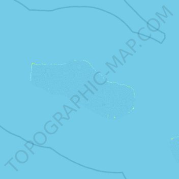 Mapa topográfico Tahanea, altitud, relieve