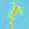 Mapa topográfico Komodo Island, altitud, relieve