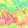 Mapa topográfico Rukshyn Rural Hromada, altitud, relieve