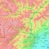 Mapa topográfico Wenchuan County, altitud, relieve