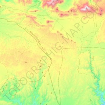 Mapa topográfico Ait Ouafqa, altitud, relieve