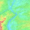 Mapa topográfico Vienne Condrieu Agglomération, altitud, relieve