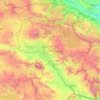 Mapa topográfico Armenia, altitud, relieve