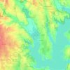 Mapa topográfico Lavon Lake, altitud, relieve