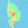 Mapa topográfico Sabtang Island, altitud, relieve