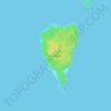Mapa topográfico Isla Palma, altitud, relieve