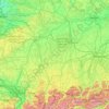 Mapa topográfico Suabia, altitud, relieve