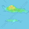 Mapa topográfico Îles de Lérins, altitud, relieve
