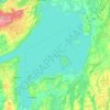 Mapa topográfico Lake Simcoe, altitud, relieve