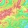 Mapa topográfico Saint-Félix-de-Pallières, altitud, relieve