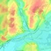 Mapa topográfico Arc-lès-Gray, altitud, relieve