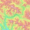 Mapa topográfico Hunza, altitud, relieve