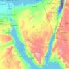 Mapa topográfico Sinaï, altitud, relieve