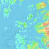 Mapa topográfico Stavanger, altitud, relieve