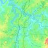Mapa topográfico Woodstock, altitud, relieve