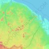 Mapa topográfico Frans-Guyana, altitud, relieve