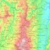 Mapa topográfico Caldas, altitud, relieve