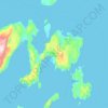 Mapa topográfico Peleng Island, altitud, relieve