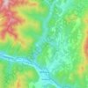 Mapa topográfico Waterbury, altitud, relieve