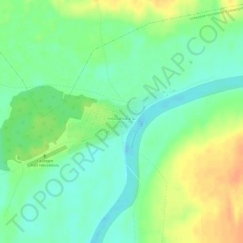 Mapa topográfico Няксимволь, altitud, relieve