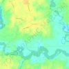 Mapa topográfico Dendron, altitud, relieve
