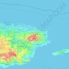 Mapa topográfico El Yunque National Forest, altitud, relieve