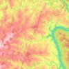 Mapa topográfico Los Cedrales, altitud, relieve
